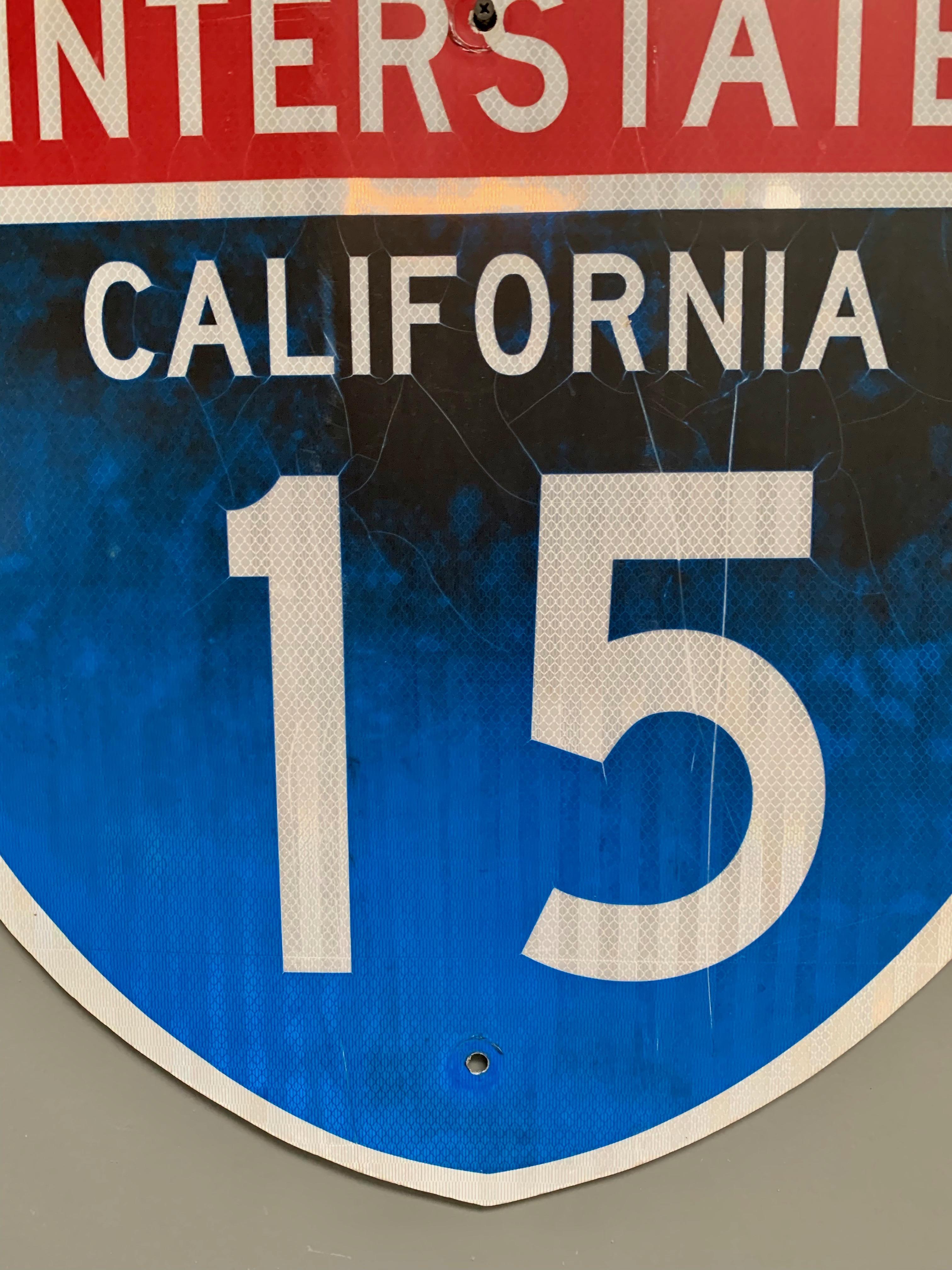 Late 20th Century California Interstate 15 Freeway Sign For Sale