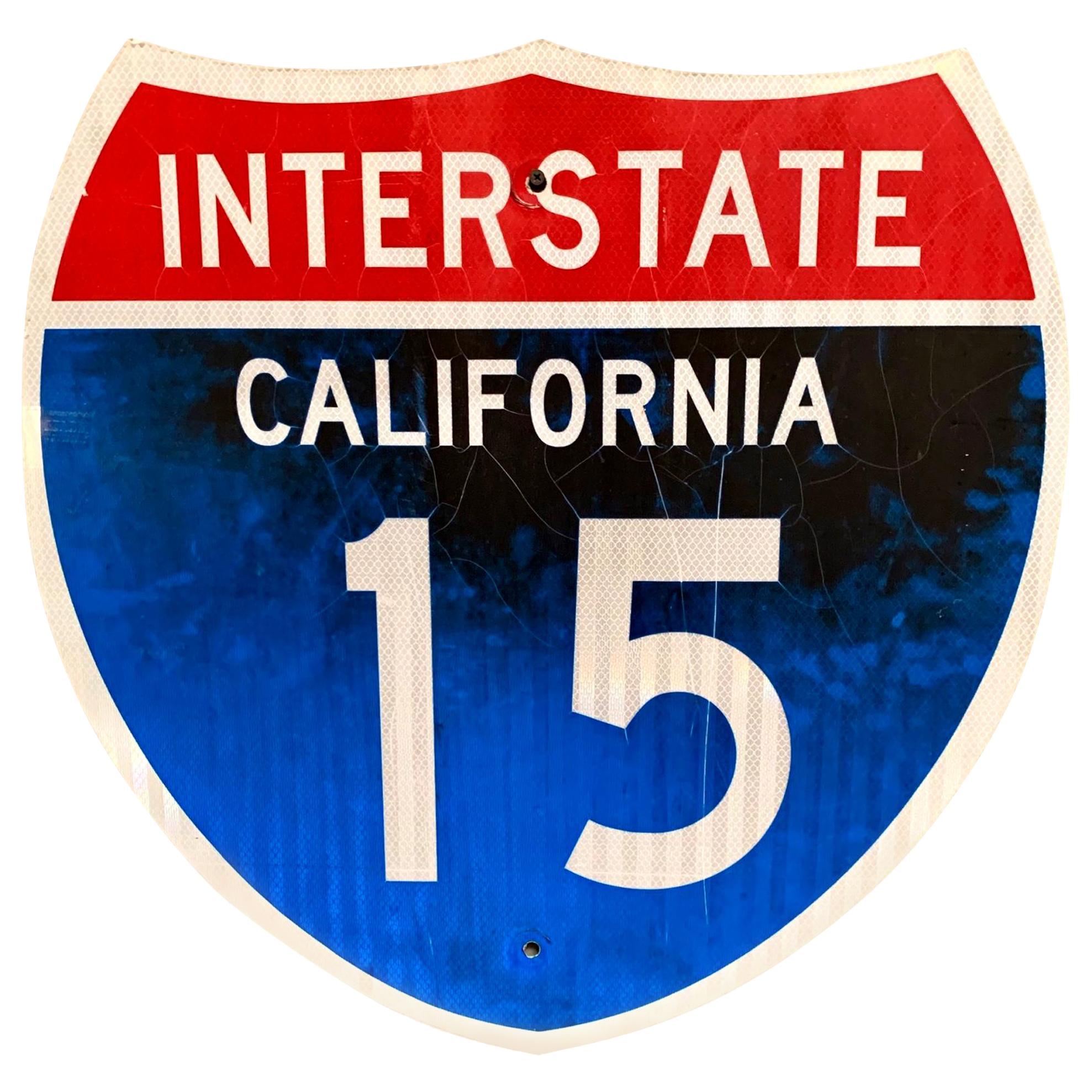 Kalifornien, Interstate 15, Straßenschild im Angebot