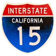 Vintage California Interstate 15 Freeway Sign