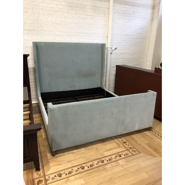 California King Restoration Hardware Grayson Fabric Bed with Footboard