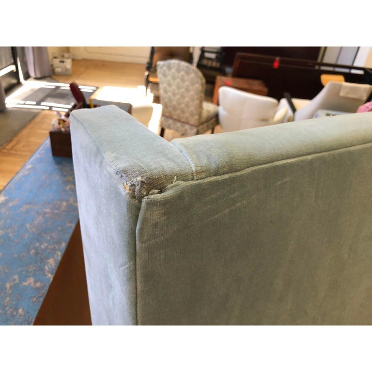 California King Restoration Hardware Grayson Fabric Bed with Footboard For Sale at 1stDibs