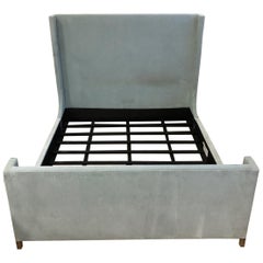 Used California King Restoration Hardware Grayson Fabric Bed with Footboard