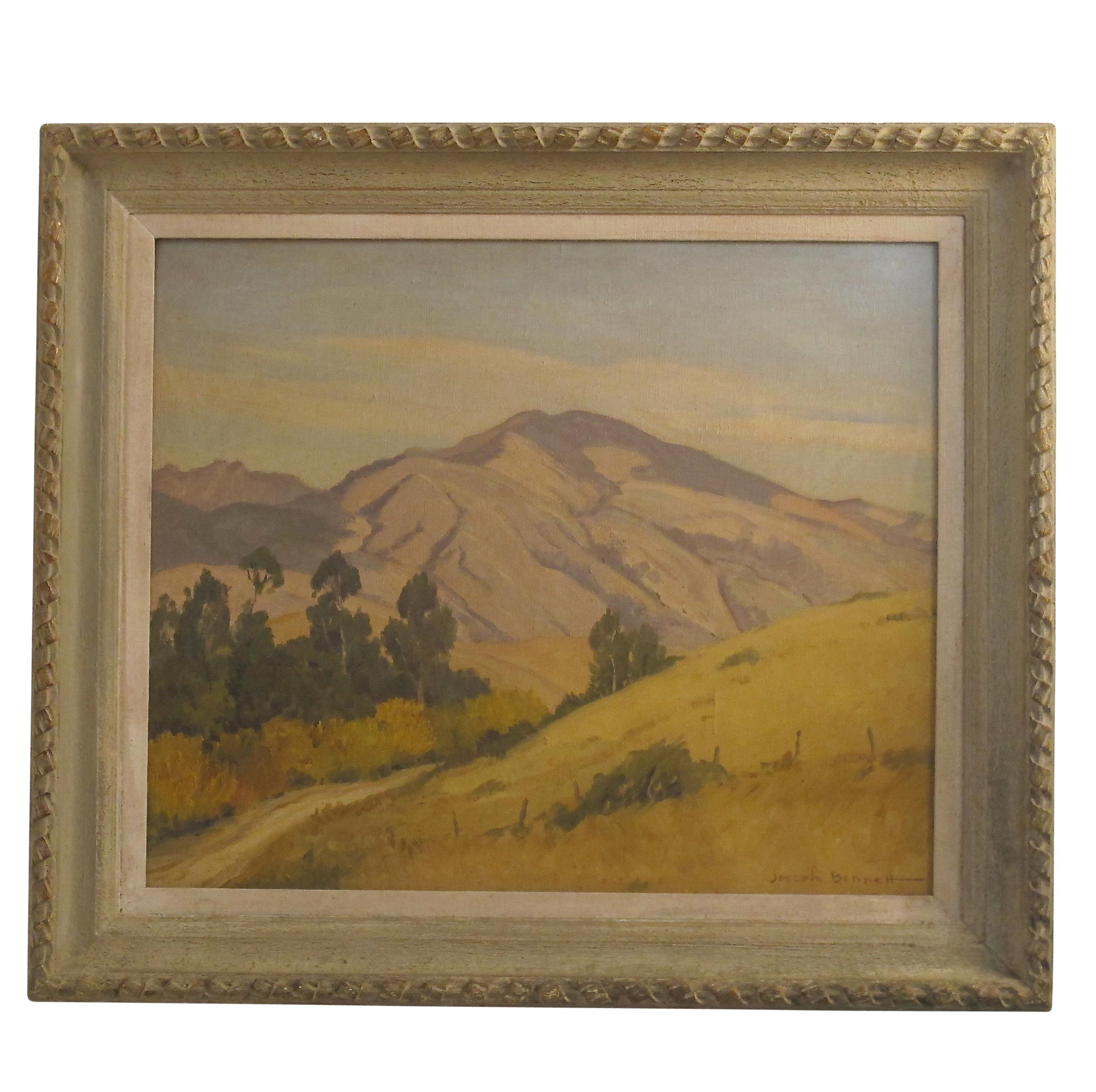 Américain Peinture à l'huile - Paysage californien de Joseph Bennett en vente