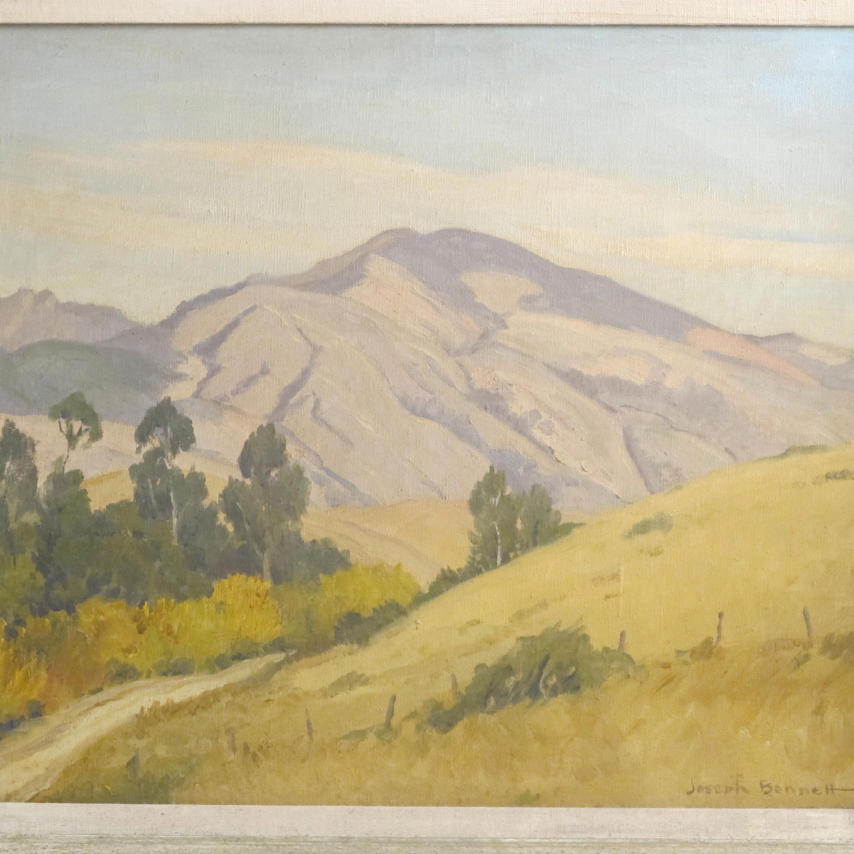 Peint à la main Peinture à l'huile - Paysage californien de Joseph Bennett en vente