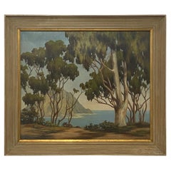 Vintage California Landscape Painting of Morro Bay by Earl Graham Douglas