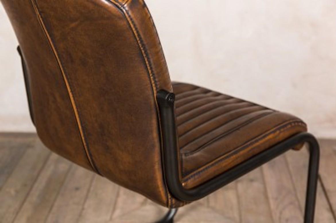 California Leather Look Dining Chairs, 20th Century For Sale 1