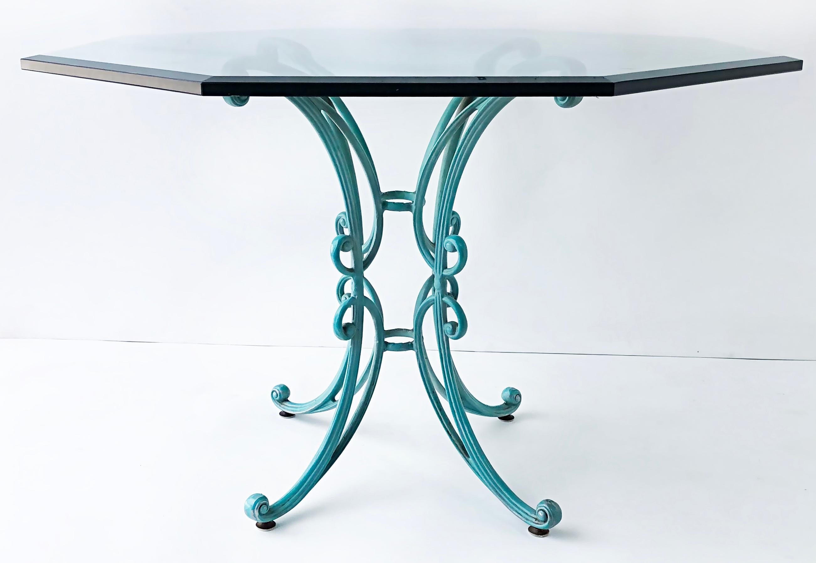 California MidCentury Iron Patio Garden Table/Chairs, Thinline Mfg at