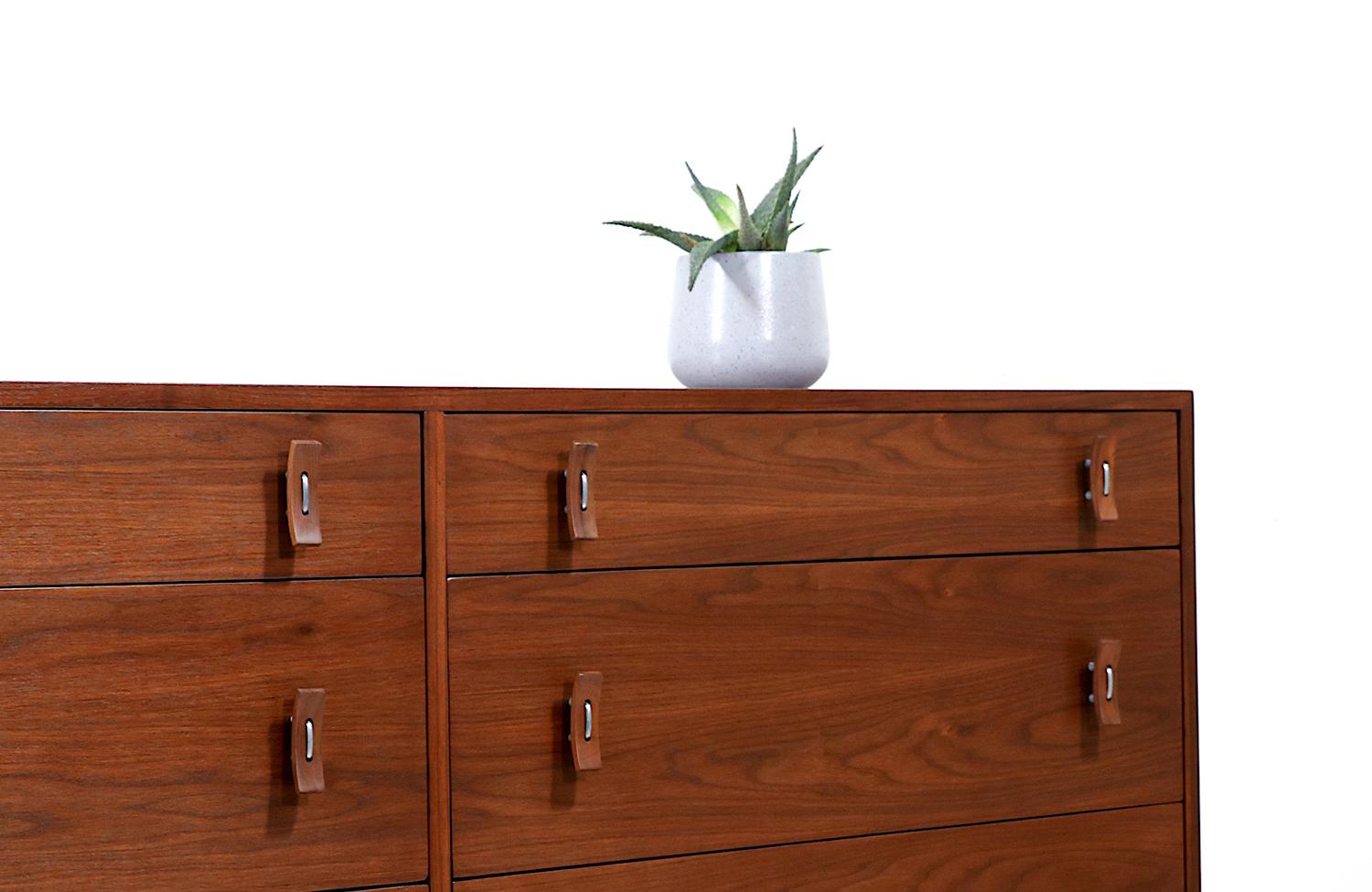 Steel California Modern 6-Drawer Dresser by Stanley Young