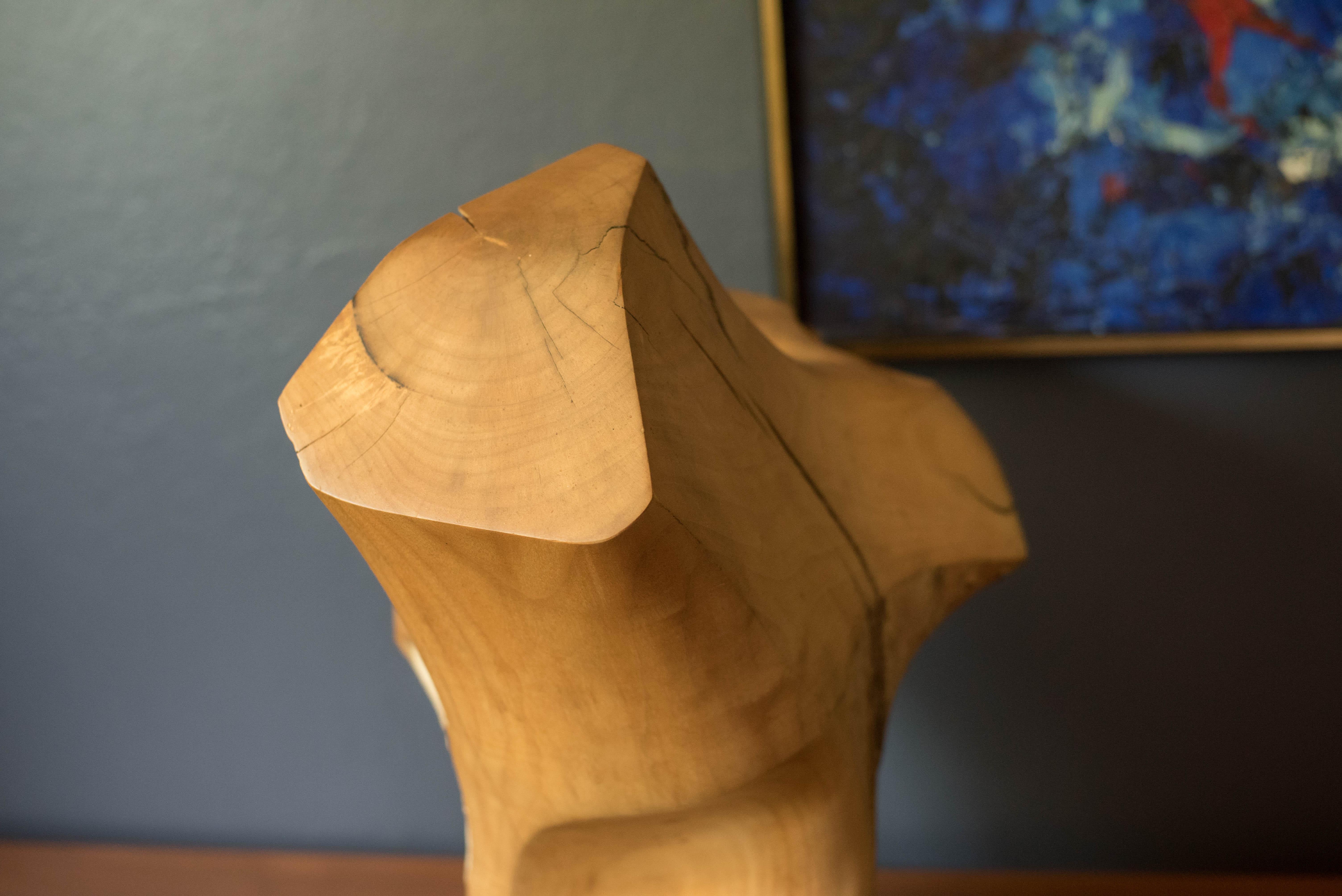 California Modern Abstract Carved Wood Sculpture by Doug Ayers For Sale 7