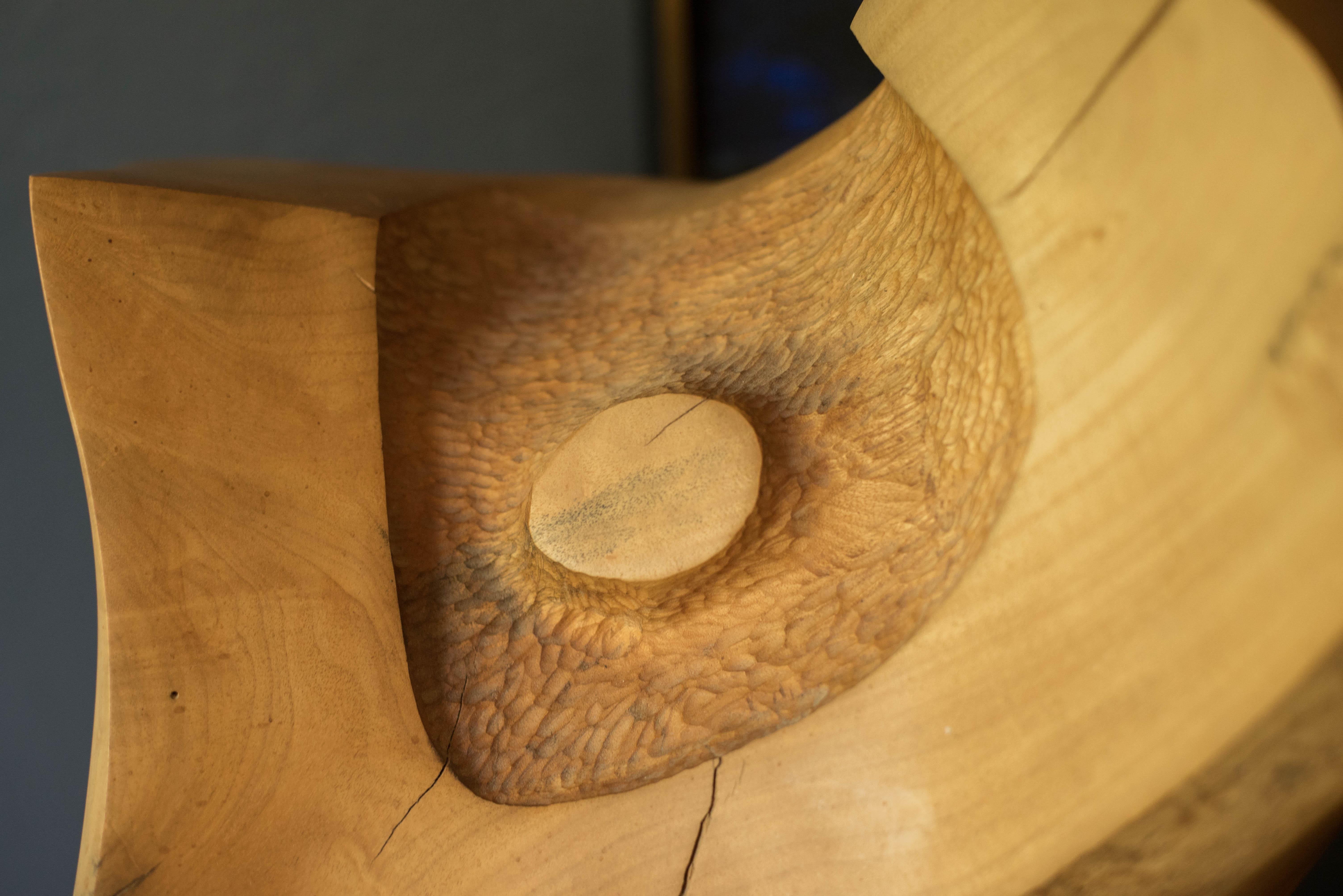 American California Modern Abstract Carved Wood Sculpture by Doug Ayers For Sale