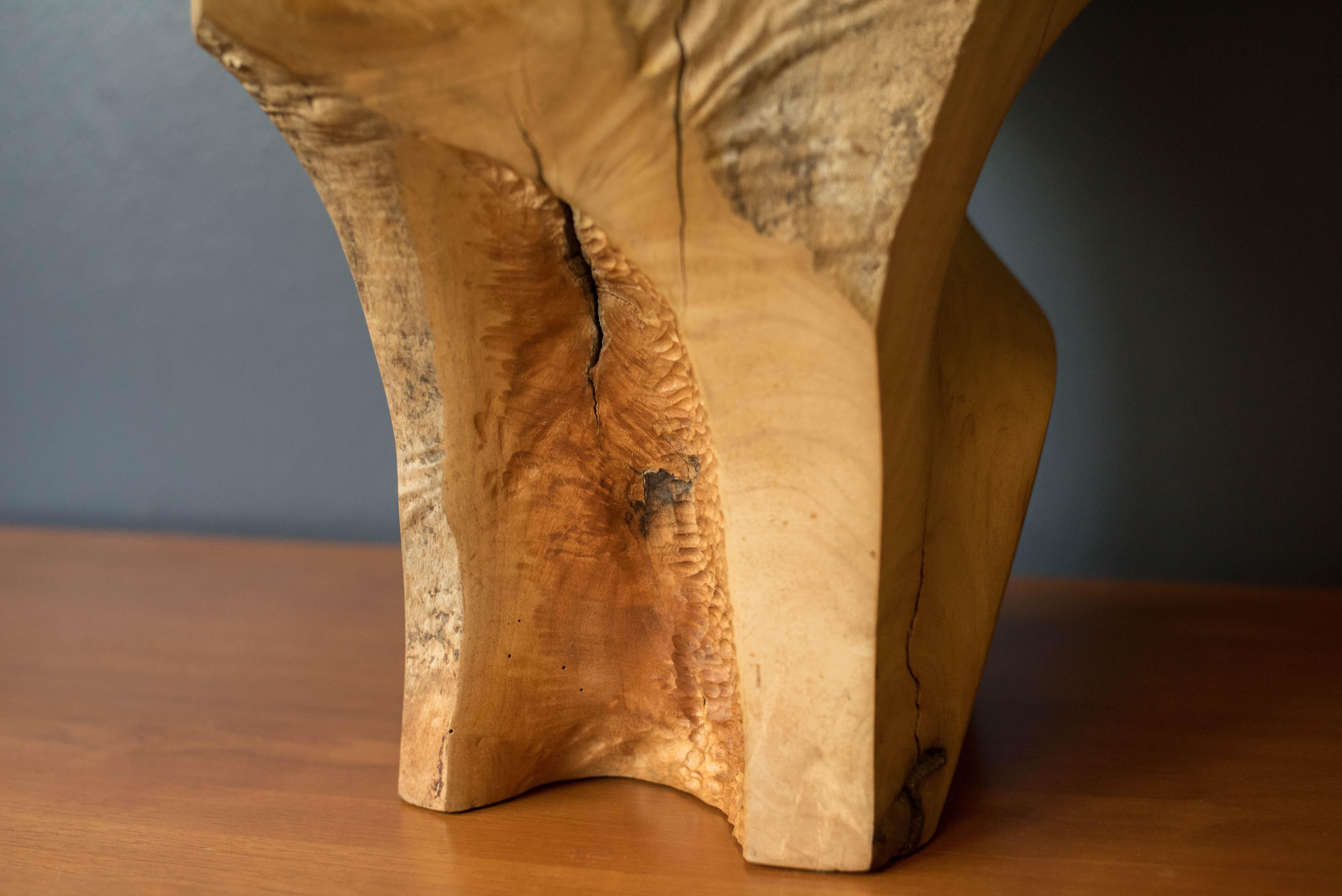 California Modern Abstract Carved Wood Sculpture by Doug Ayers For Sale 2