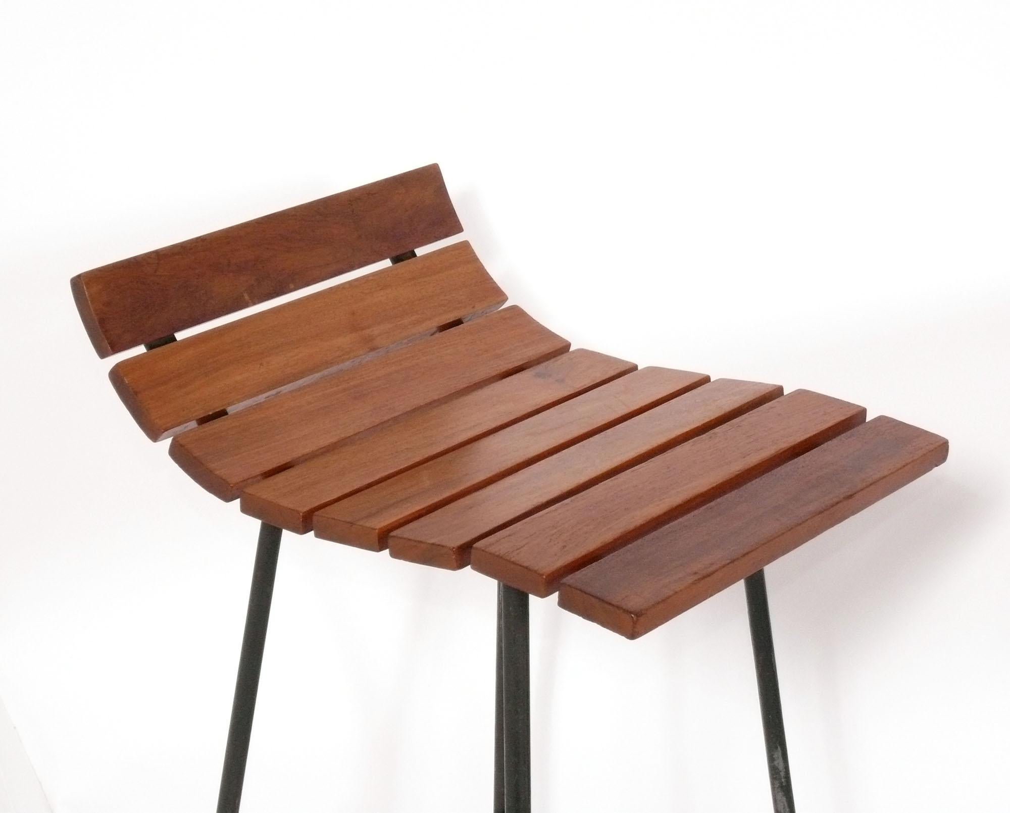 American California Modern Bar or Counter Stools by Cal Vista Set of Three circa 1950s For Sale