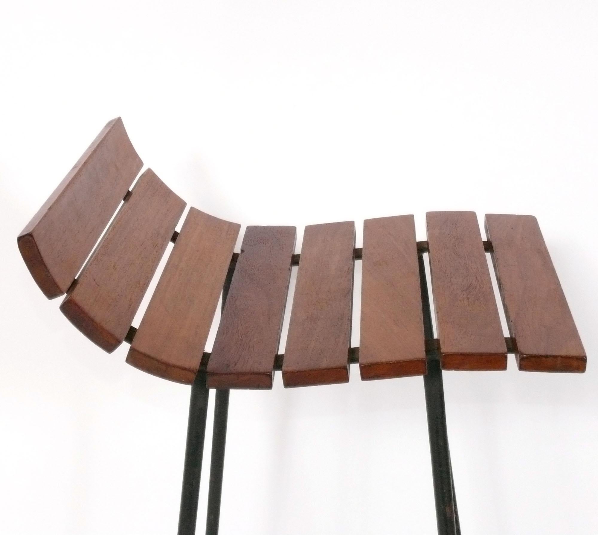 California Modern Bar or Counter Stools by Cal Vista Set of Three circa 1950s In Good Condition For Sale In Atlanta, GA