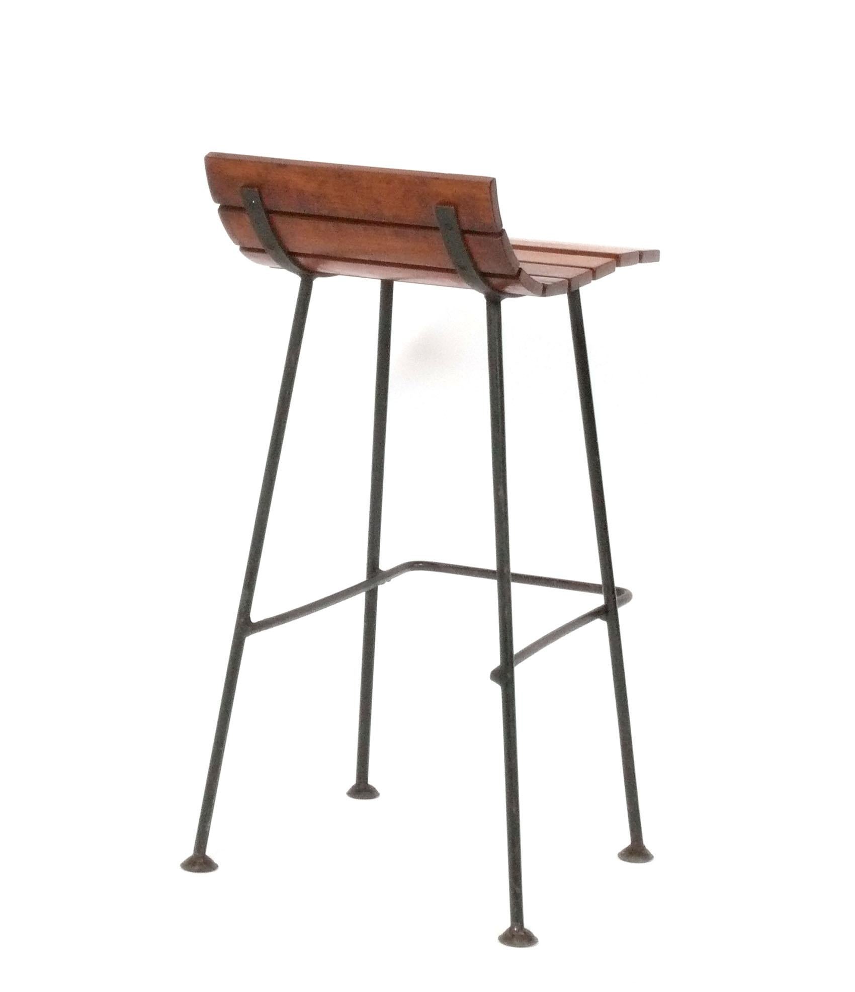 Mid-20th Century California Modern Bar or Counter Stools by Cal Vista Set of Three circa 1950s For Sale