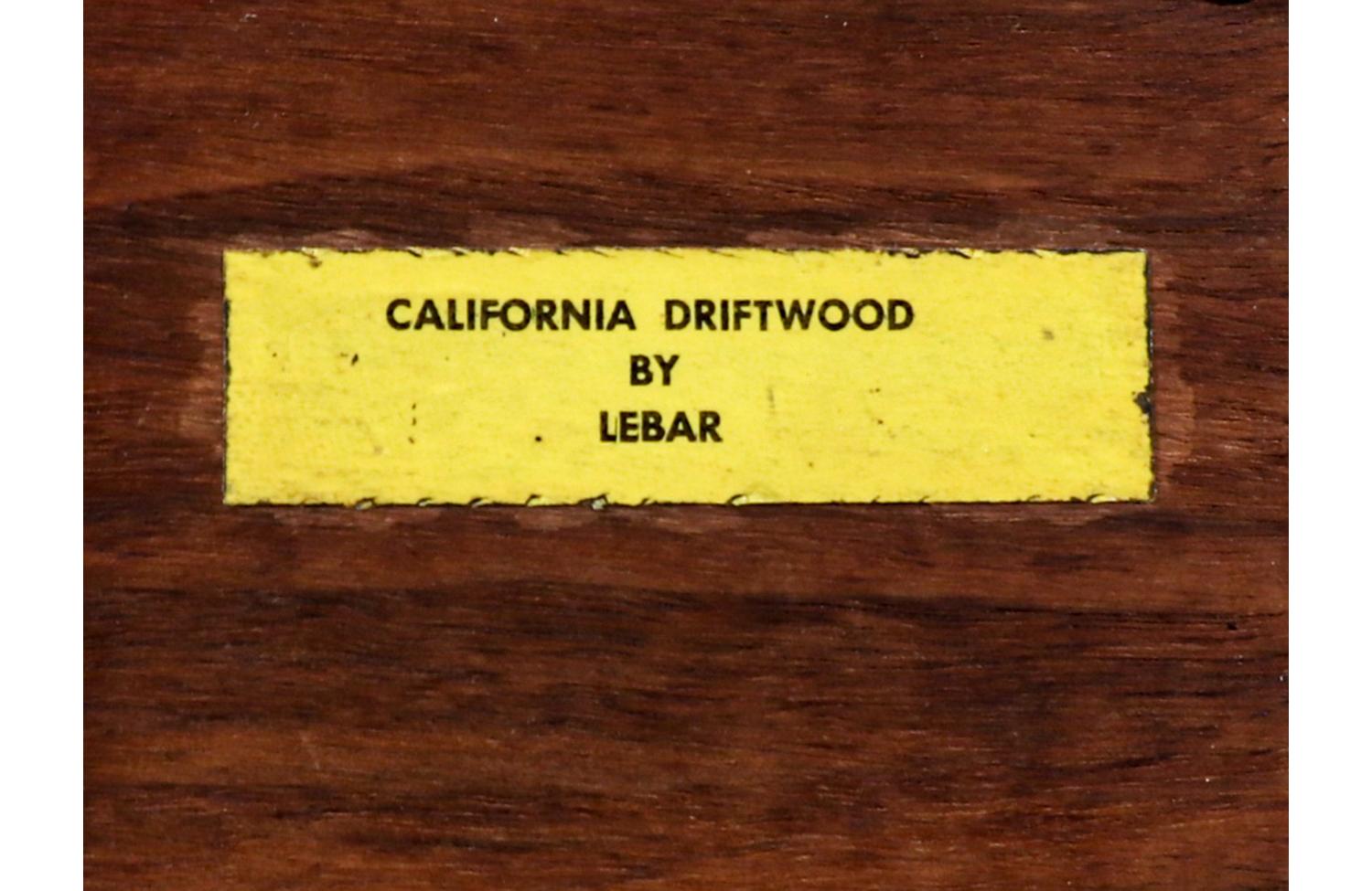California Modern Burlwood Sculpture by Lebar In Excellent Condition For Sale In Los Angeles, CA