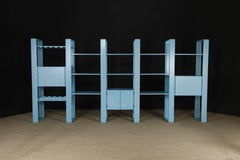 California Modern Cerused Oak Modular Bookcase Room Divider by Lou Hodges, 1970s