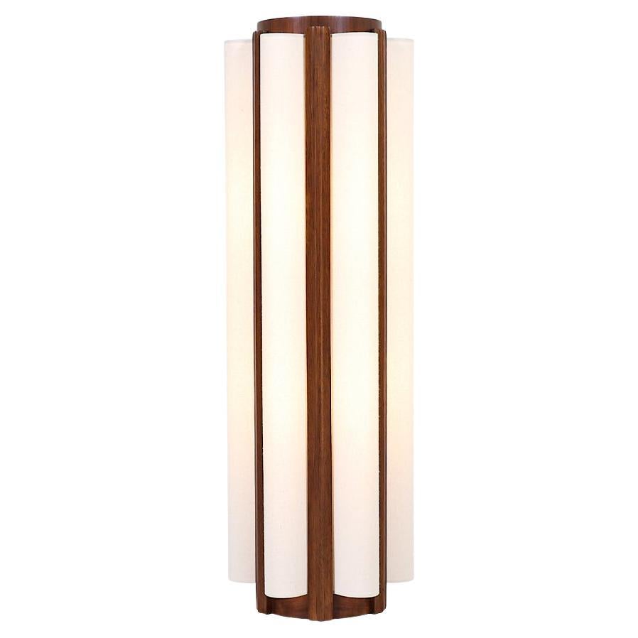 California Modern Column Walnut Floor Lamp by Modeline of CA