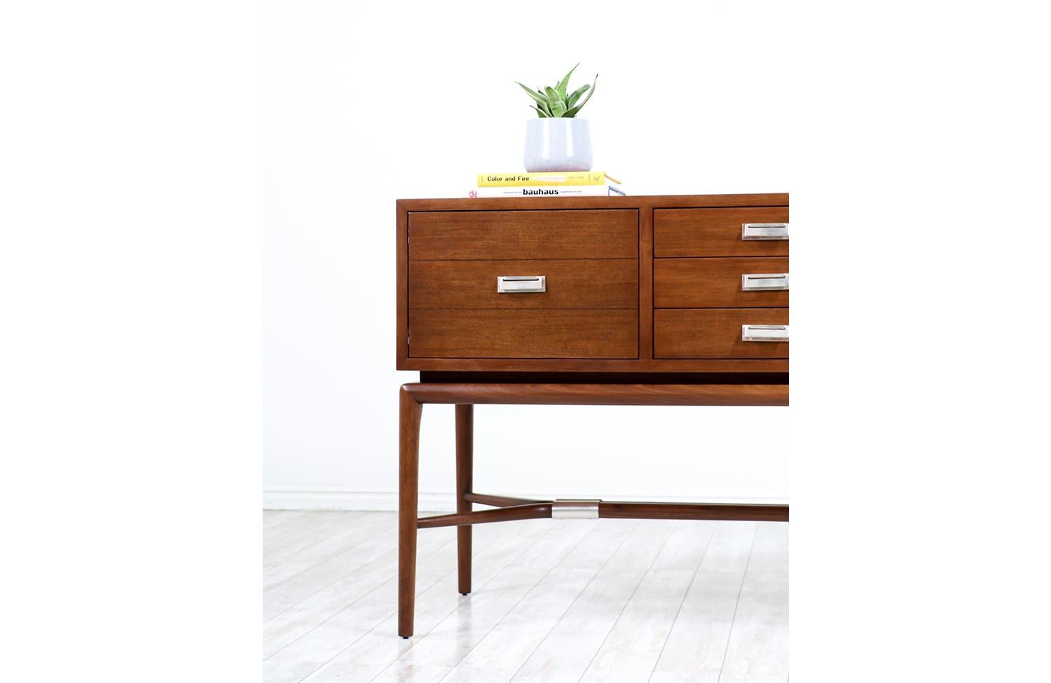 Metal California Modern Credenza by Maurice Bailey for Monteverdi-Young