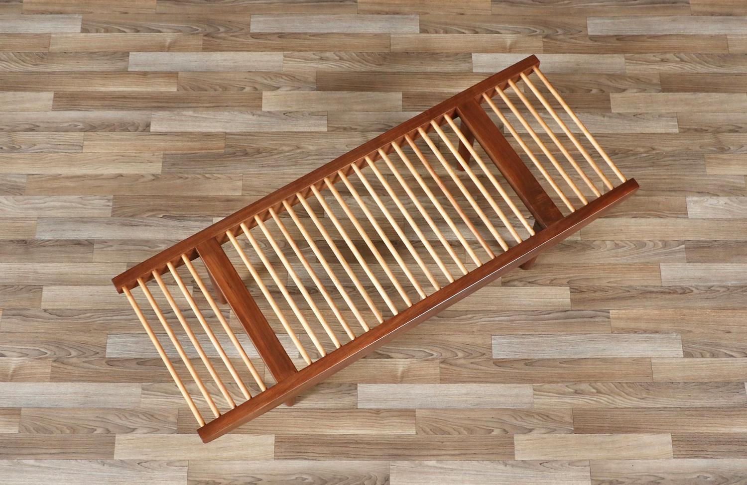 California Modern Dowel Bench by Milo Baughman For Sale 3