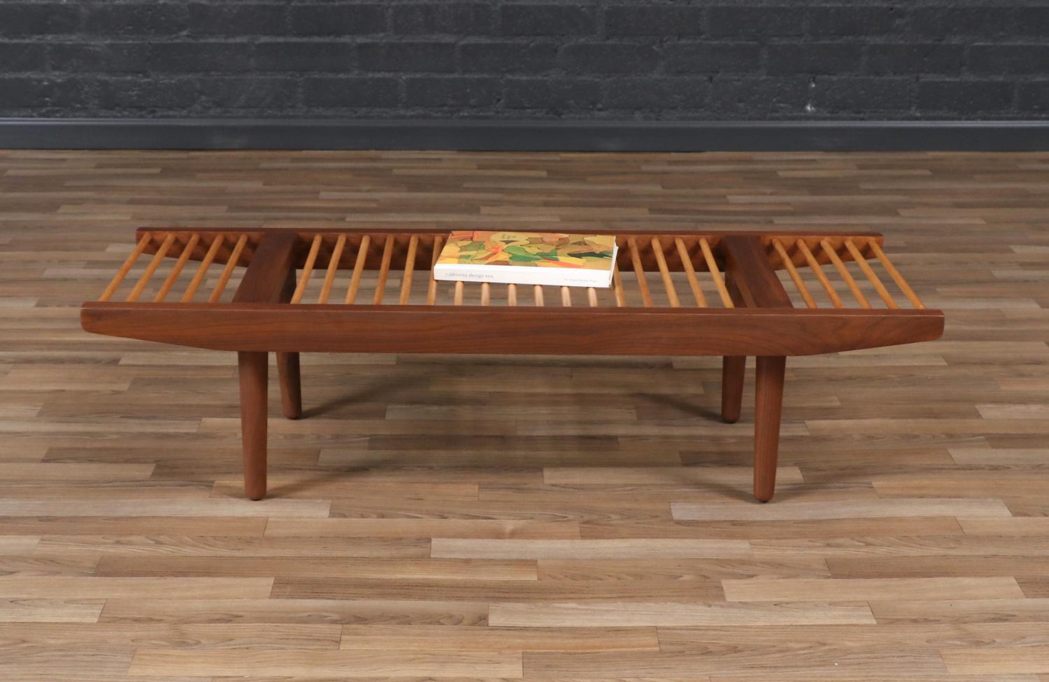 Mid-Century Modern California Modern Dowel Bench by Milo Baughman For Sale