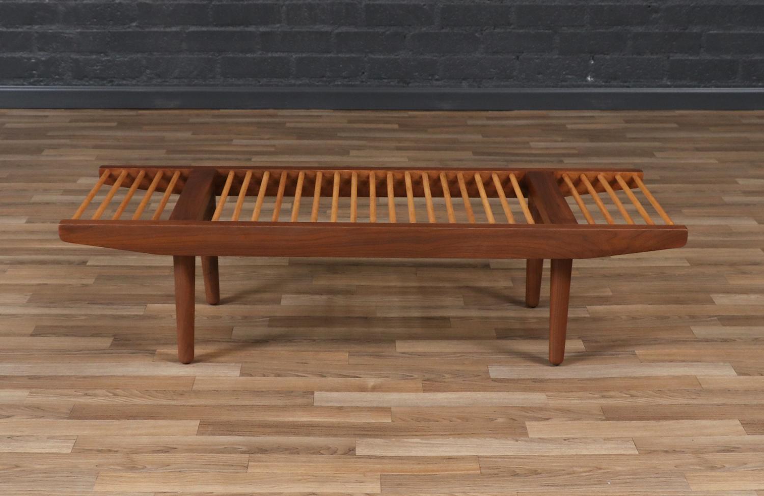 American California Modern Dowel Bench by Milo Baughman For Sale