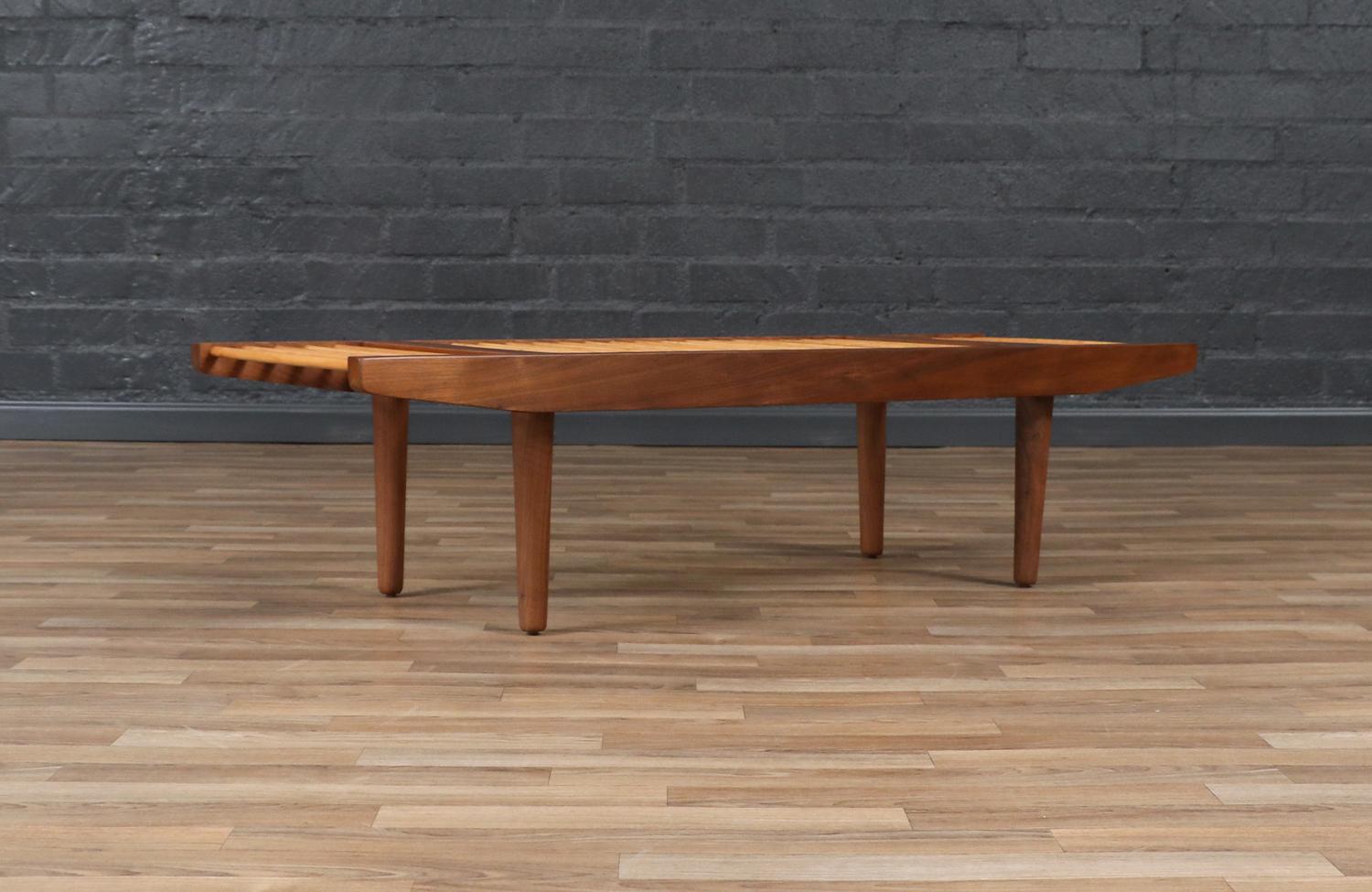 California Modern Dowel Bench by Milo Baughman For Sale 1