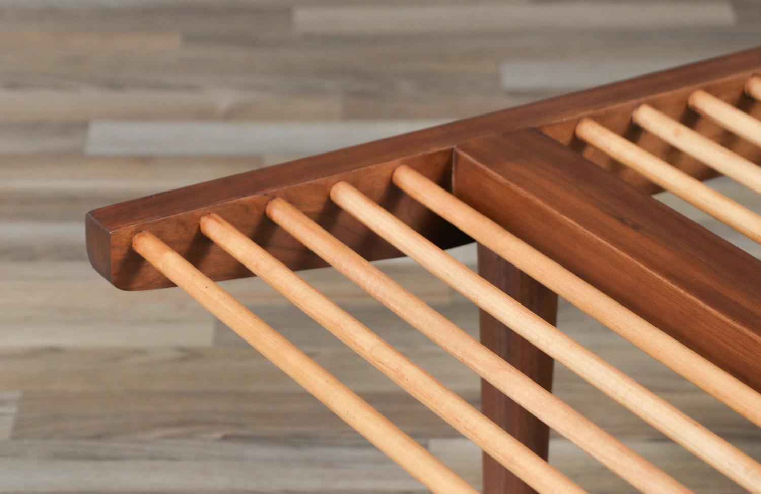 California Modern Dowel Bench by Milo Baughman For Sale 2