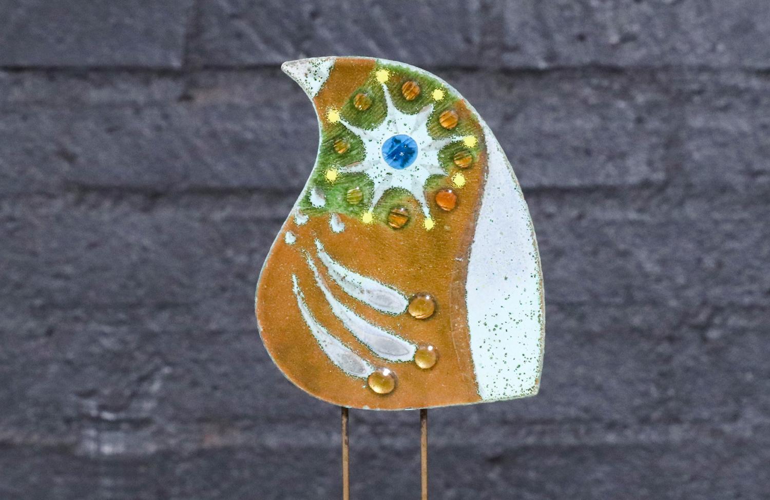 Scultura della famiglia di uccelli smaltati California Modern di Curtis Jere In condizioni ottime in vendita a Los Angeles, CA