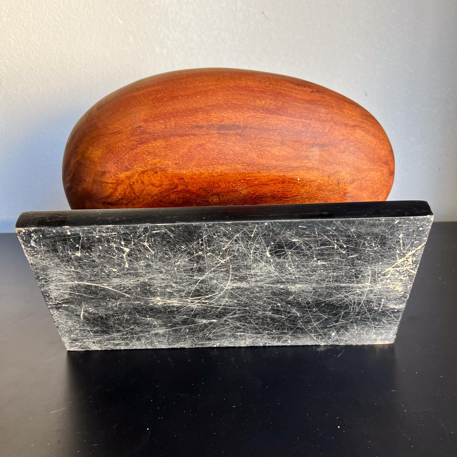 Moderne organische ovale Tischskulptur aus exotischem Holz, Kalifornien, Moderne im Angebot 4