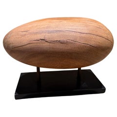 California Modern Exotic Wood Table Sculpture Organic Oval Form