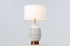 California Modern Glazed Ceramic Table Lamp by Bob Kinzie