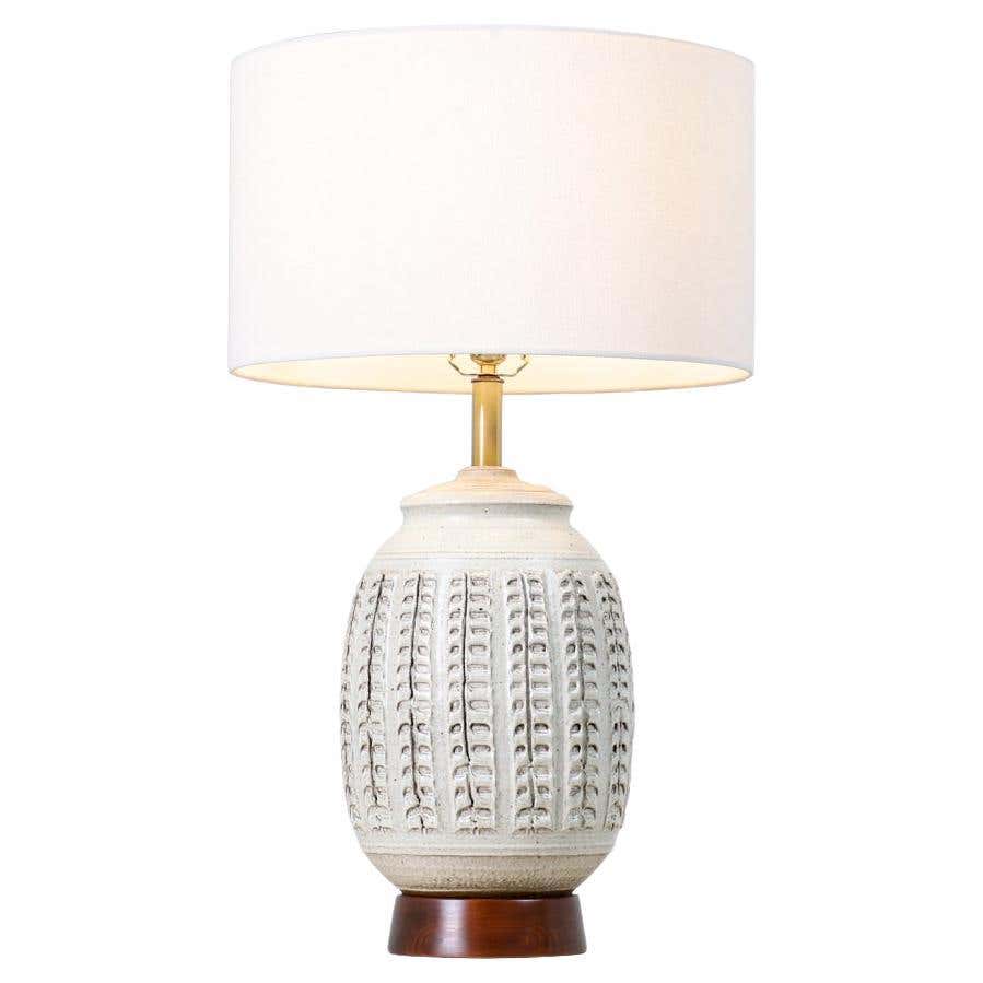 California Modern Glazed Ceramic Table Lamp by Bob Kinzie For Sale at ...