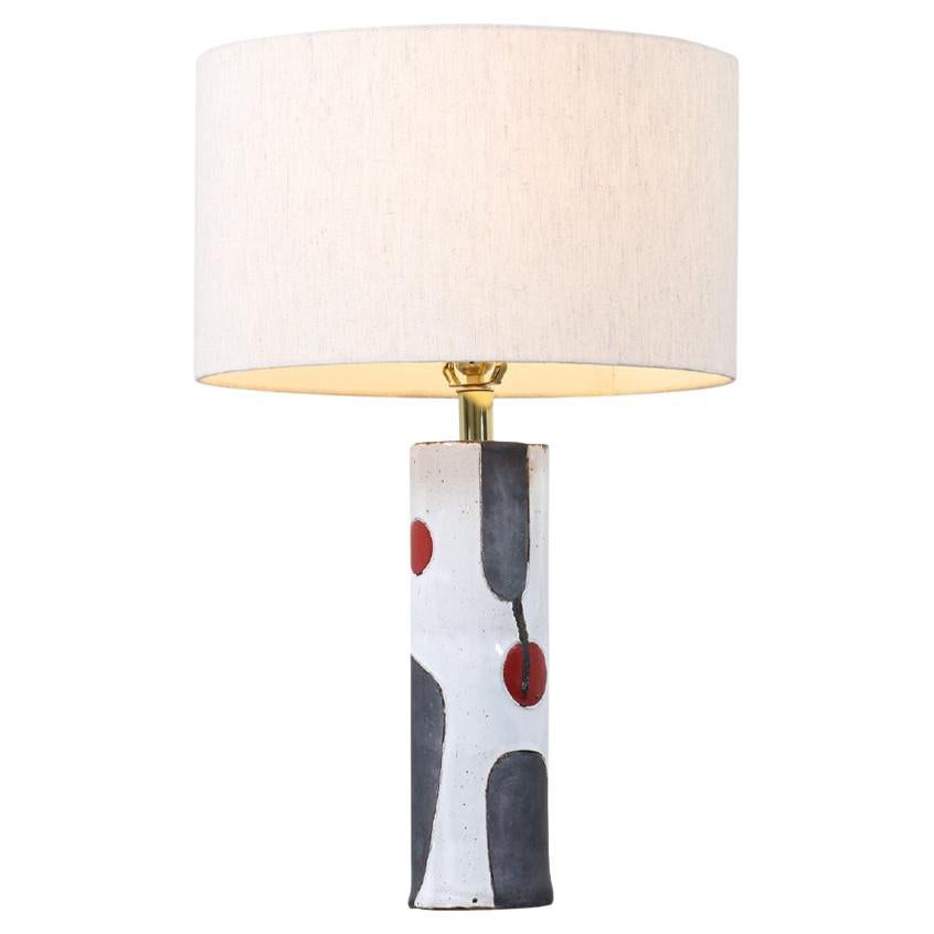 California Modern Glazed Ceramic Table Lamp by Melinda Forster