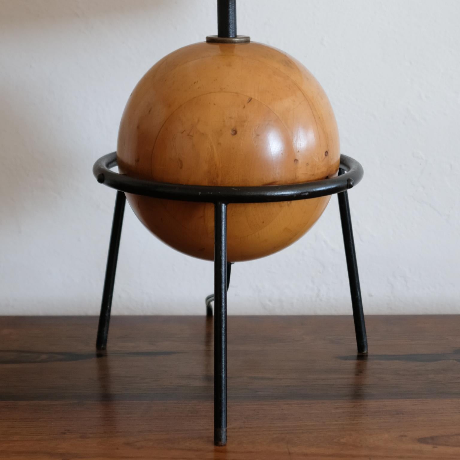 California Modern Iron and Wood Lamps by Albert Blake, 1951 In Good Condition For Sale In San Diego, CA