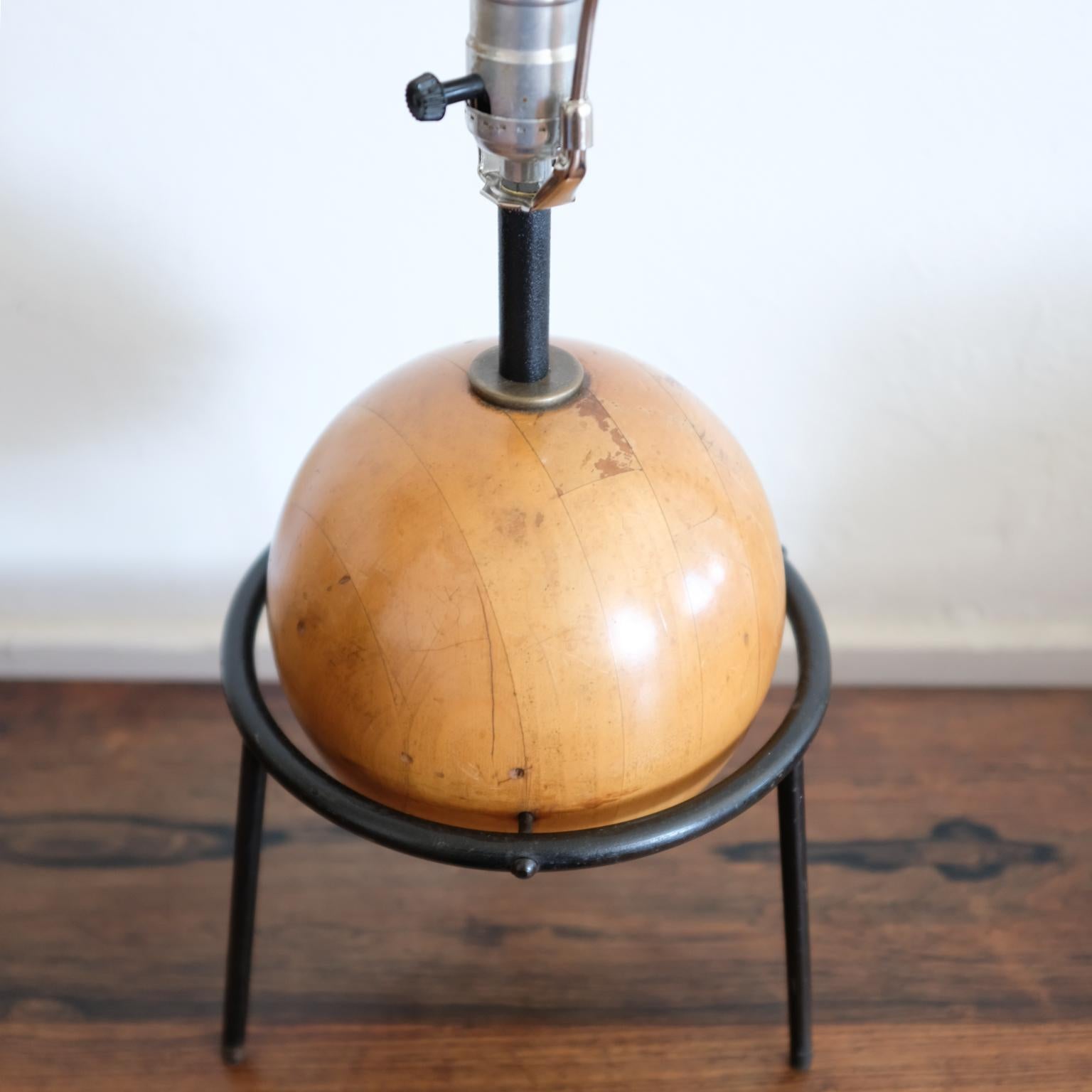 California Modern Iron and Wood Lamps by Albert Blake, 1951 For Sale 1