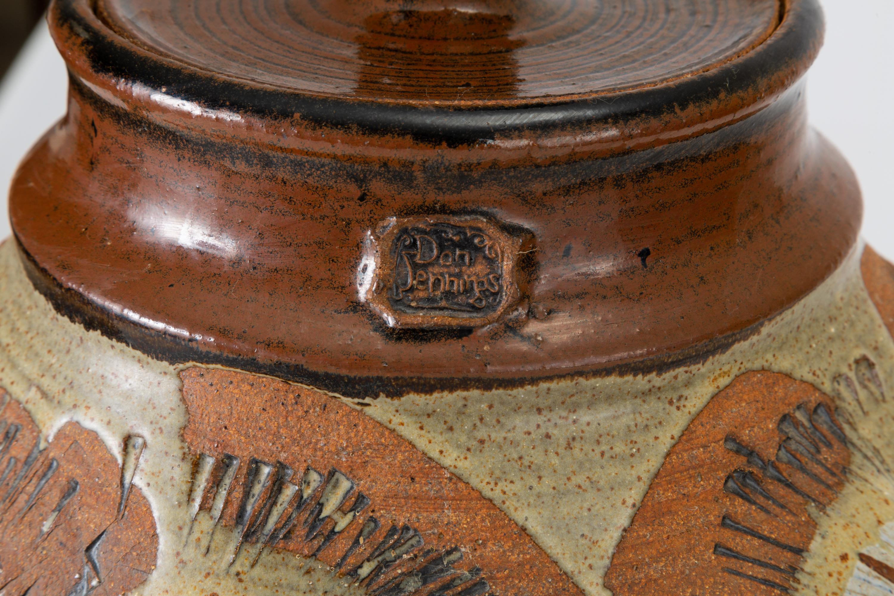 California Modern Large Studio Pottery Jar with Lid by Don Jennings 6