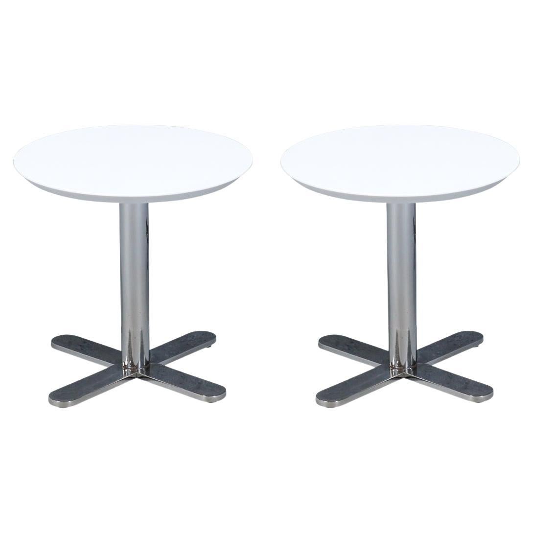 California Modern "Plus" Chrome Side Tables by West Coast Industries