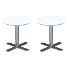 Vintage California Modern "Plus" Chrome Side Tables by West Coast Industries