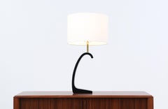 Expertly Restored -California Modern Sculpted Ebony Table Lamp by Modeline of CA
