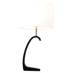 Expertly Restored -California Modern Sculpted Ebony Table Lamp by Modeline of CA