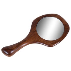 Miroir moderne californien sculpté à la main par Dean Santner