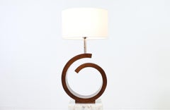 Expertly Restored -California Modern Sculpted Swirl Table Lamp by Modeline of CA
