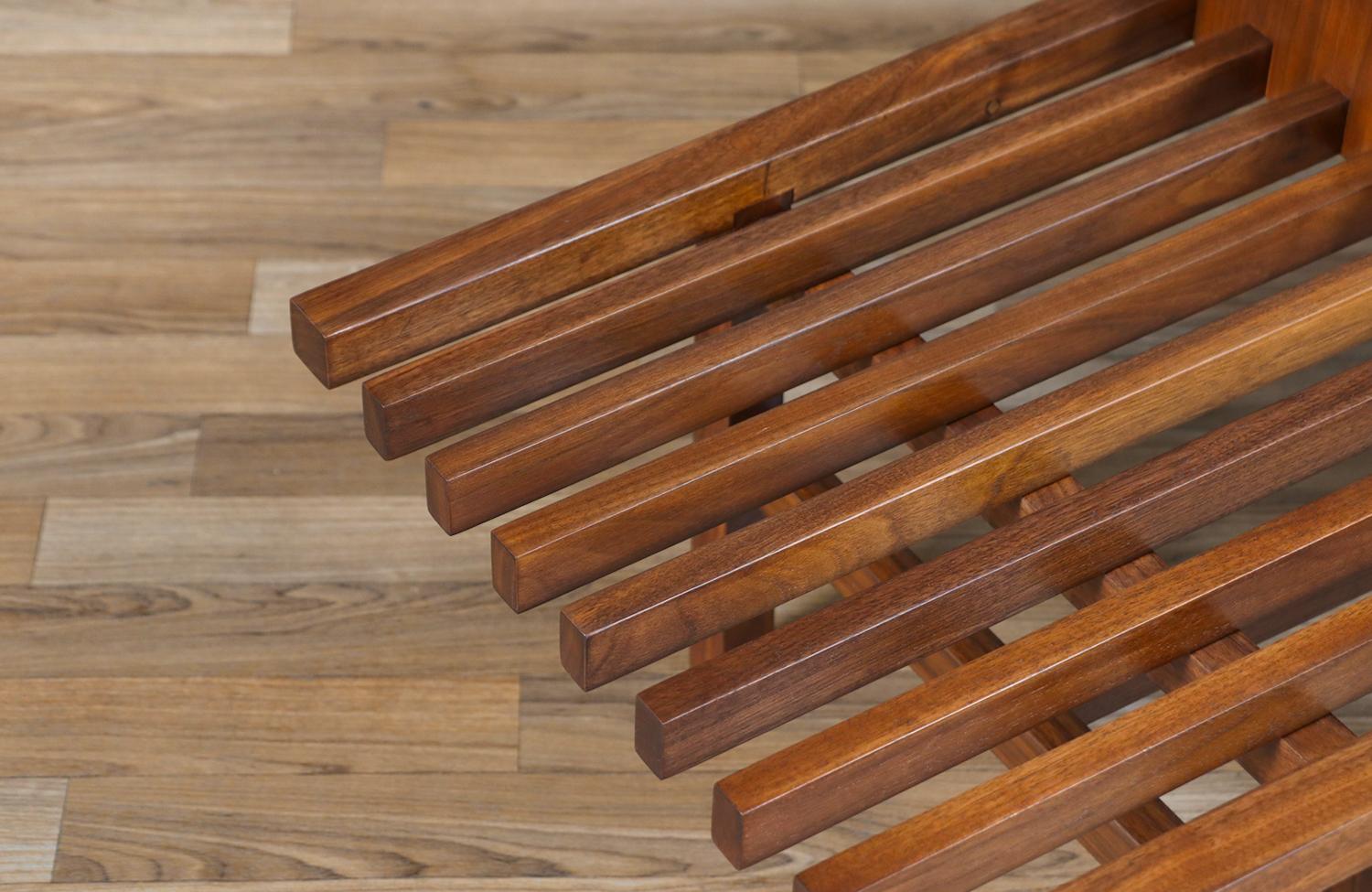 California Modern Slatted Bench / Coffee Table by John Keal For Sale 3