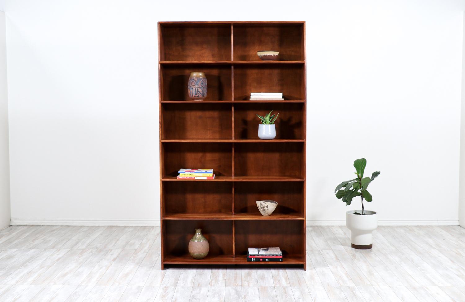 Mid-Century Modern California Modern Studio Craft Koa Wood Bookshelf