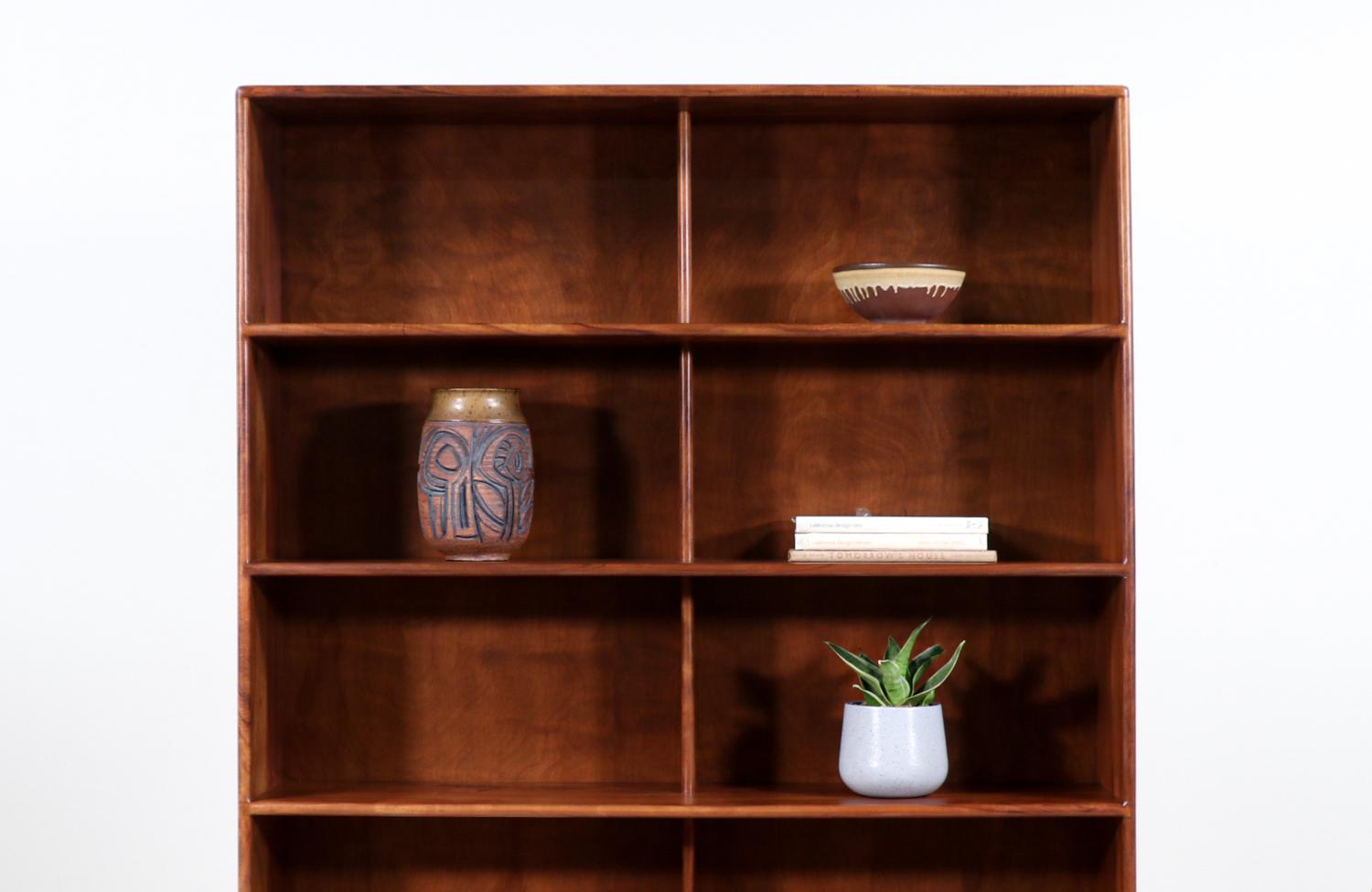 Late 20th Century California Modern Studio Craft Koa Wood Bookshelf