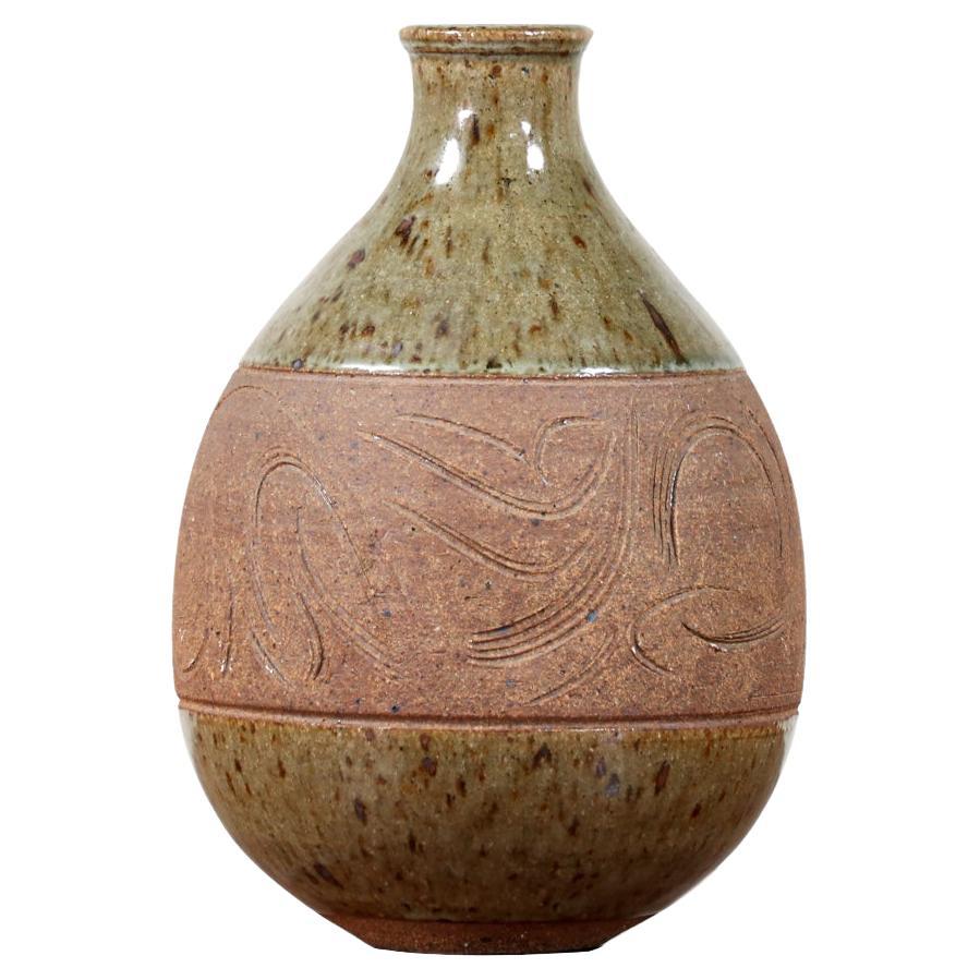 Vase en céramique Studio Pottery de Californie moderne de Mark Blumenfeld