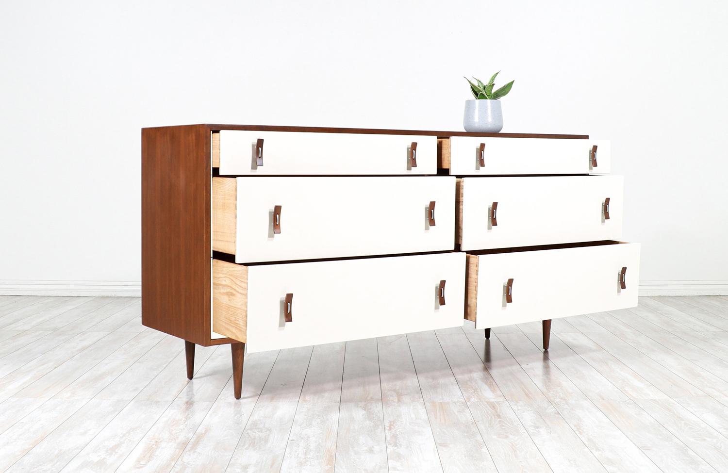 American California Modern Two-Tone Lacquered Dresser by Stanley Young for Glenn of CA