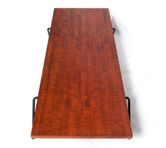 California Modern Walnut and Iron Coffee Table