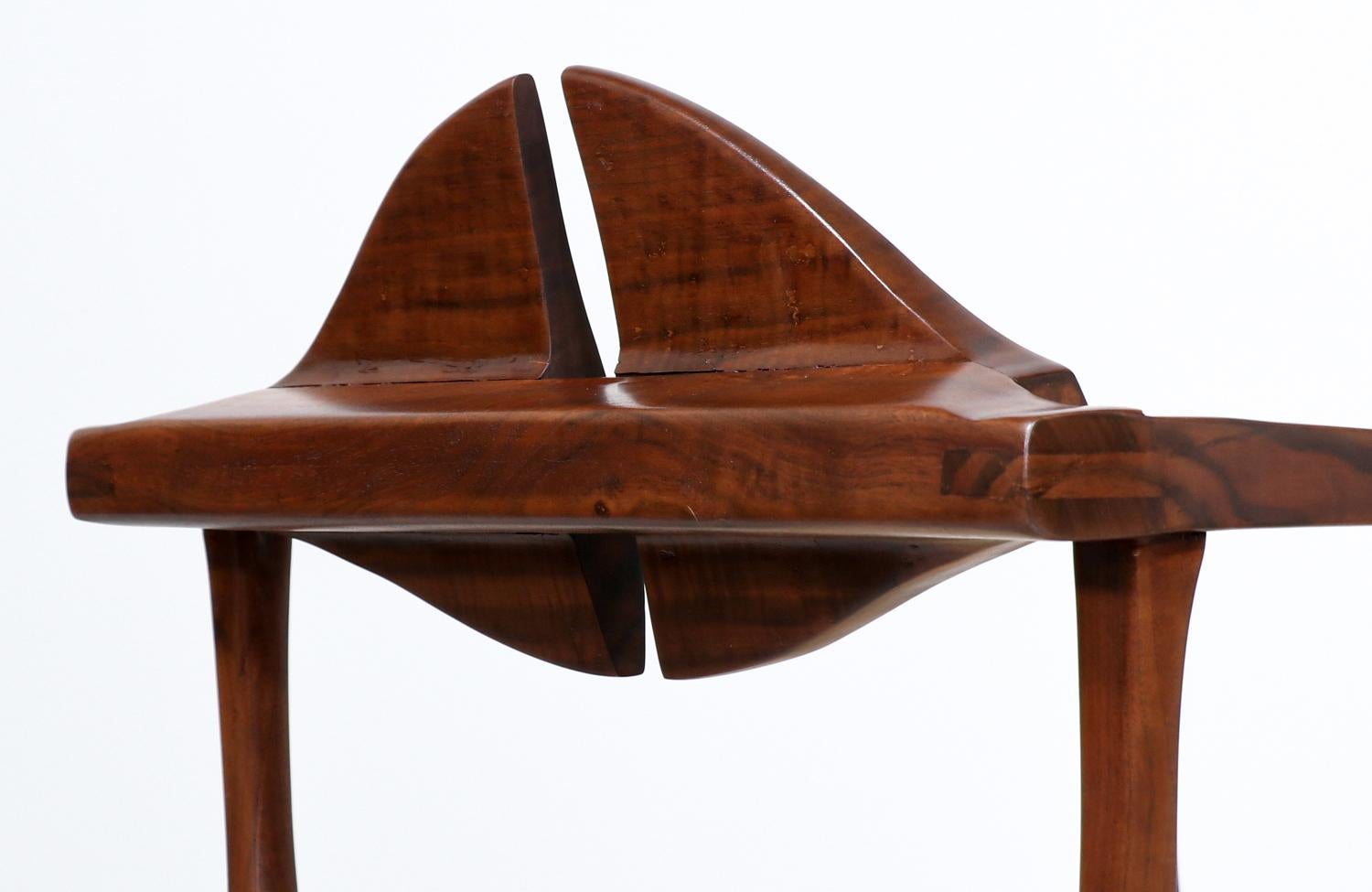 California Modern Walnut & Cane Arm Chair by Gene L. Hackleman For Sale 2