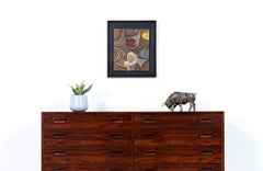 California Modernist Ceramic Plaque Wall Art by Frank Matranga